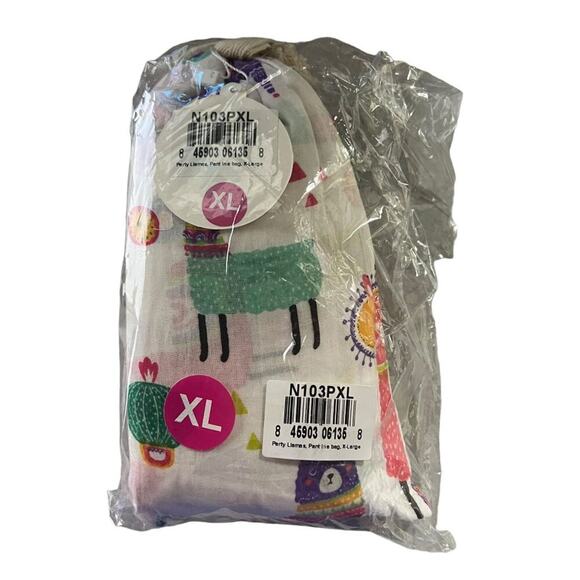 Llama Pant in a bag Pajama Pants Colorful Party Llama Print Womens Size Xlarge - Picture 3 of 3